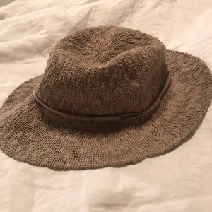 Beige medium brim soft sun hat